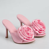 Fashionable Floral High-heeled Sandals